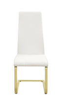 Montclair Side Chairs White and Rustic Brass (Set of 4) - Furniture Now (CA)