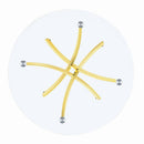 Beckham Round Dining Table Brass and Clear - Furniture Now (CA)