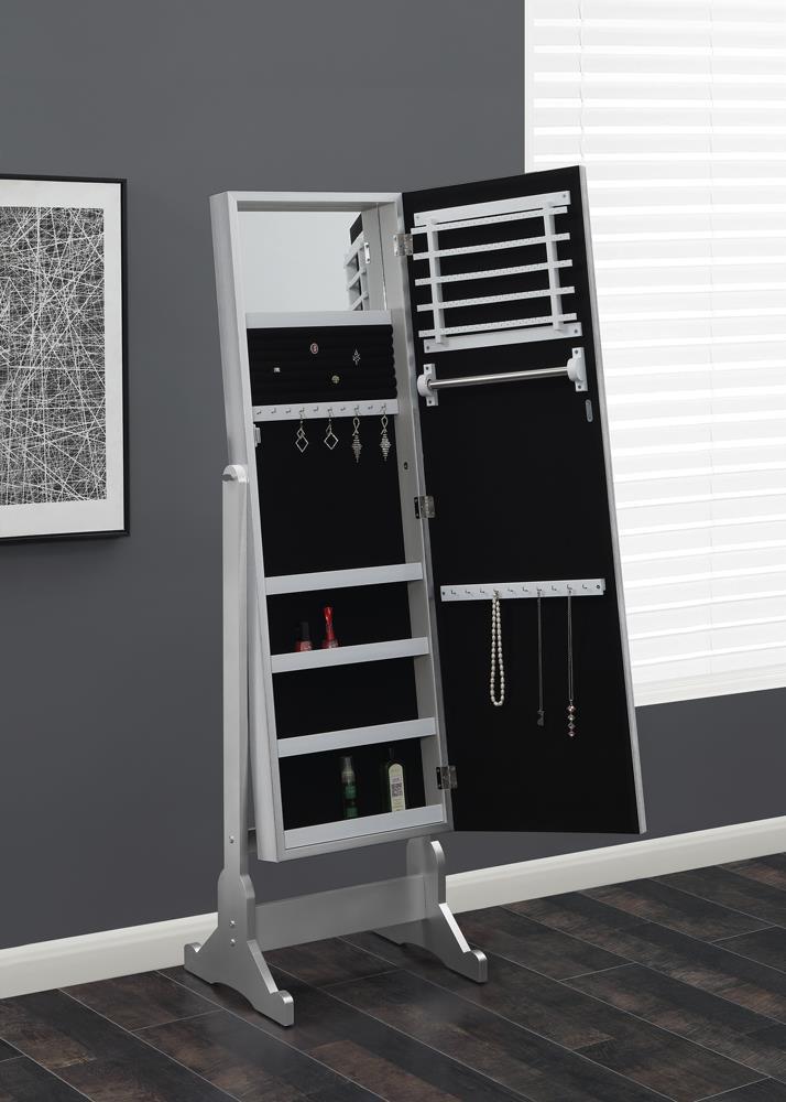 Moore Jewelry Cheval Mirror Silver - Furniture Now (CA)