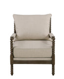 Blanchett Cushion Back Accent Chair Beige and Natural - Furniture Now (CA)