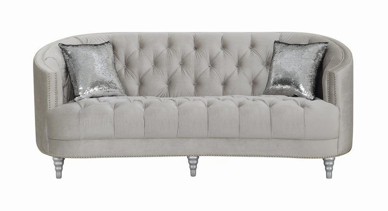 Avonlea Sloped Arm Tufted Sofa Grey - Furniture Now (CA)