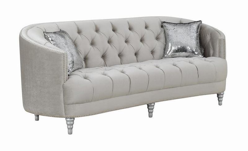Avonlea Sloped Arm Tufted Sofa Grey - Furniture Now (CA)
