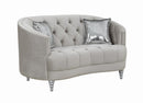 Avonlea Sloped Arm Tufted Loveseat Grey - Furniture Now (CA)
