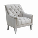Avonlea Sloped Arm Tufted Chair Grey - Furniture Now (CA)