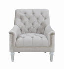 Avonlea Sloped Arm Tufted Chair Grey - Furniture Now (CA)