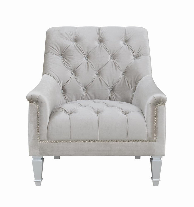 Avonlea Sloped Arm Tufted Chair Grey - Furniture Now (CA)