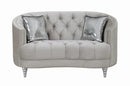 Avonlea Sloped Arm Tufted Loveseat Grey - Furniture Now (CA)
