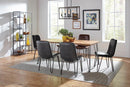 Sherman Rectangular Dining Table Natural Acacia and Matte Black - Furniture Now (CA)