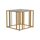 Adri Metal Frame End Table Matte Brass - Furniture Now (CA)
