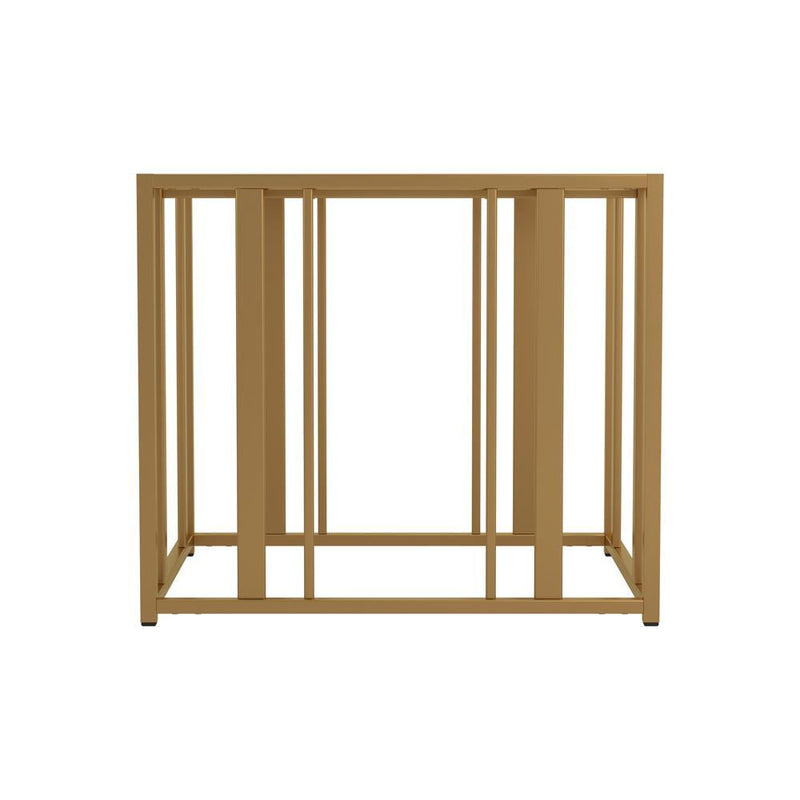Adri Metal Frame End Table Matte Brass - Furniture Now (CA)