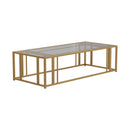 Adri Metal Frame Coffee Table Matte Brass - Furniture Now (CA)