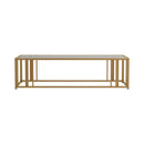 Adri Metal Frame Coffee Table Matte Brass - Furniture Now (CA)