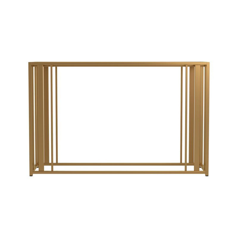 Adri Metal Frame Sofa Table Matte Brass - Furniture Now (CA)