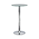 Abiline Glass Top Round Bar Table Chrome - Furniture Now (CA)