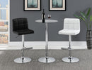 Lenny Adjustable Bar Stools Chrome and White (Set of 2) - Furniture Now (CA)