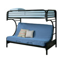 Montgomery Twin Over Futon Bunk Bed Glossy Black - Furniture Now (CA)