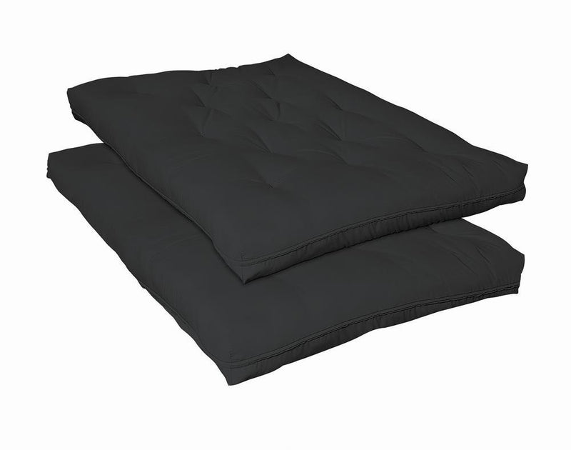 7" Deluxe Futon Pad Black - Furniture Now (CA)