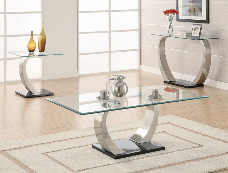 Pruitt Rectangular Sofa Table Satin - Furniture Now (CA)