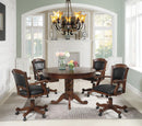 Turk Game Chair with Casters Black and Tobacco - Furniture Now (CA)