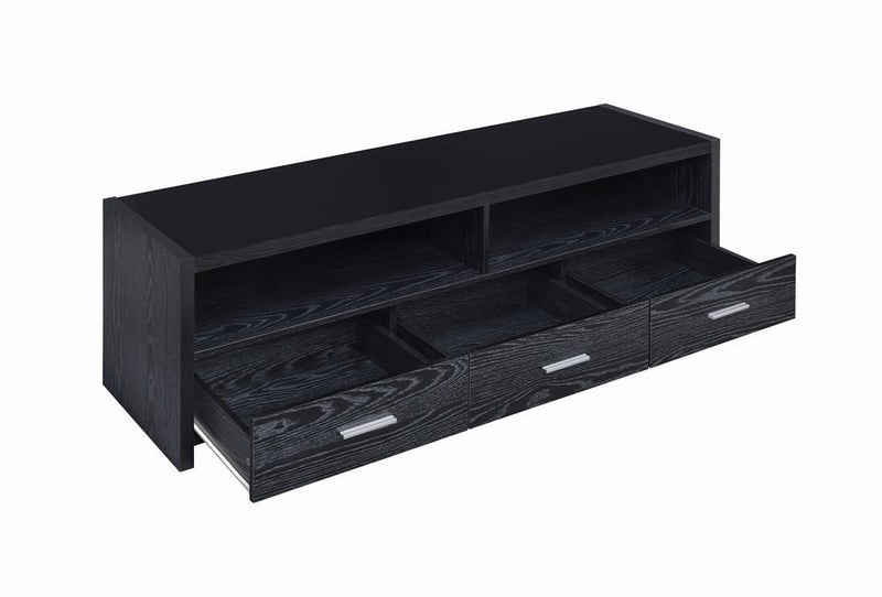 Alton 62" 3-drawer TV Console Black Oak - Furniture Now (CA)