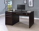 Halston 3-drawer Connect-it Office Desk Cappuccino - Furniture Now (CA)