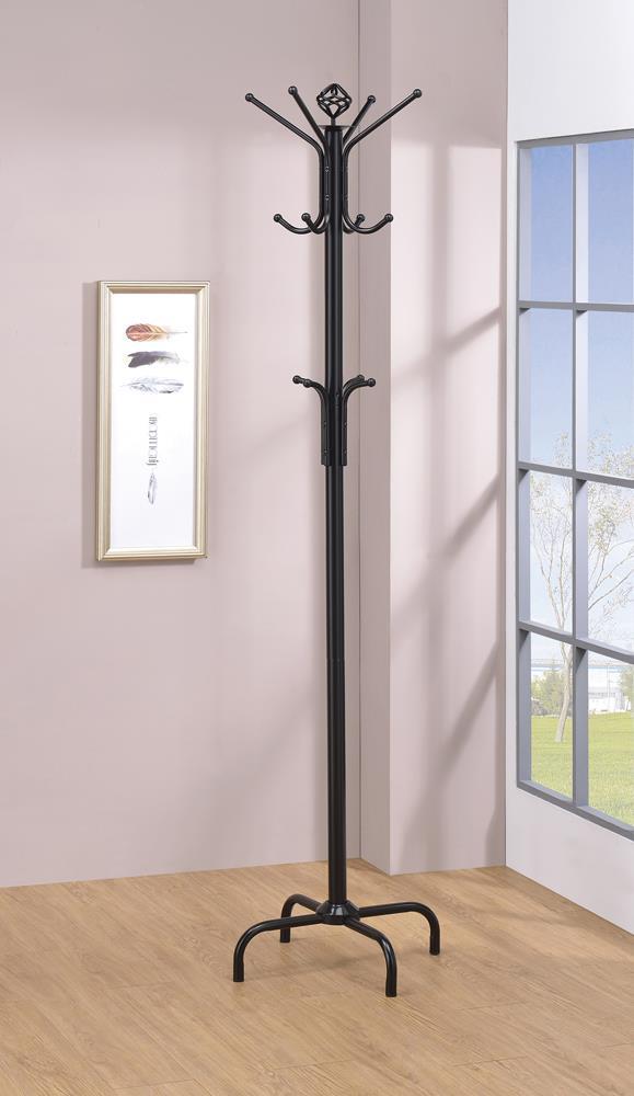 Collier 12-hook Coat Rack Black - Furniture Now (CA)