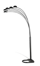 Kayd 5-light Floor Lamp Satin Black - Furniture Now (CA)