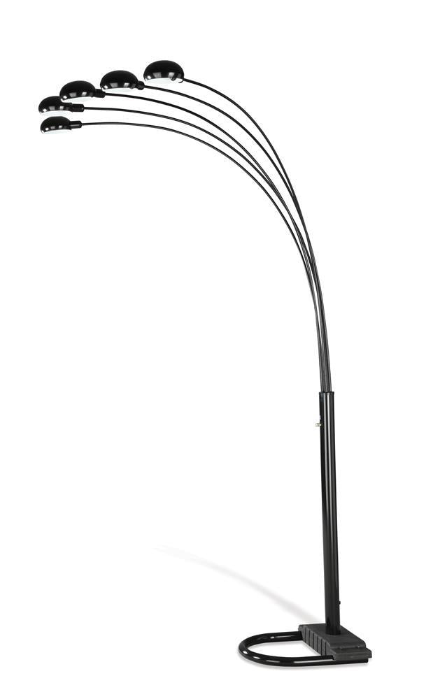 Kayd 5-light Floor Lamp Satin Black - Furniture Now (CA)