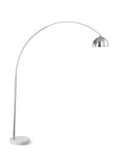 Krester Arched Floor Lamp Brushed Steel and Chrome - Furniture Now (CA)