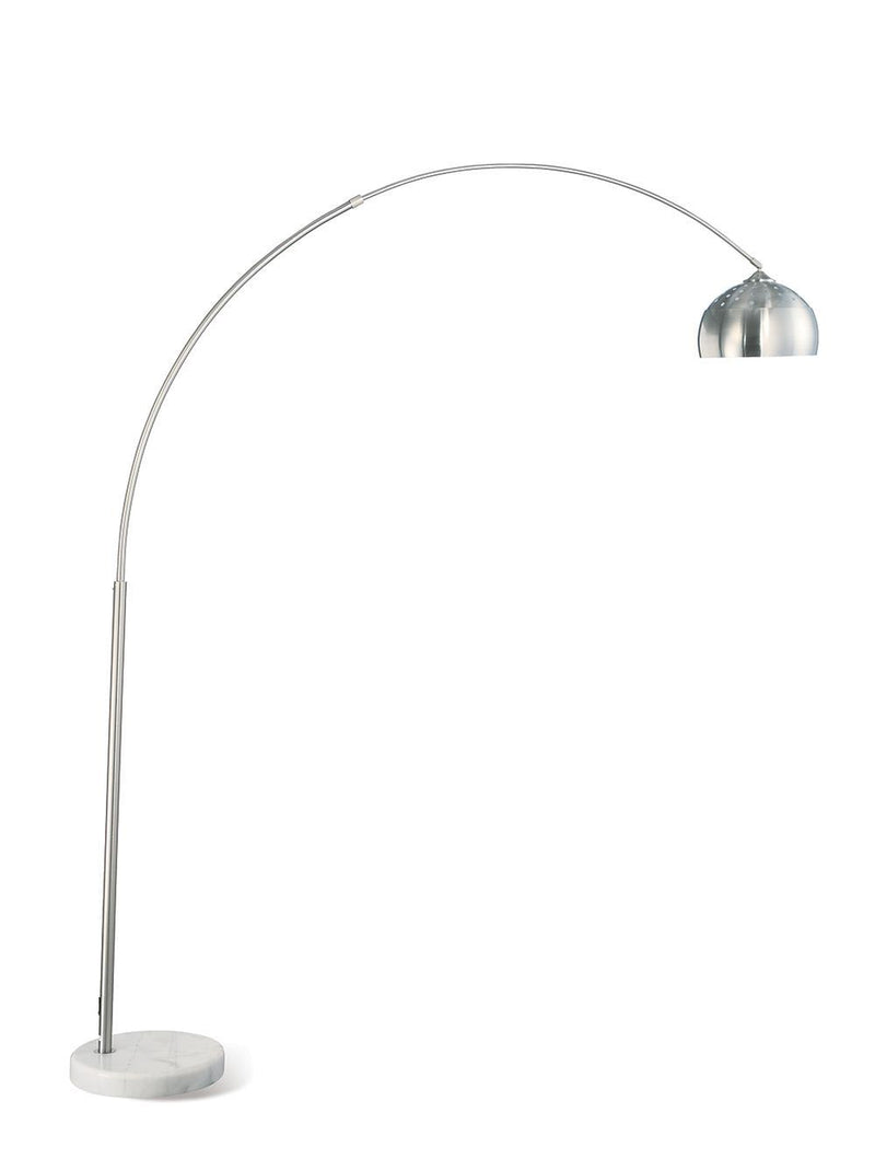 Krester Arched Floor Lamp Brushed Steel and Chrome - Furniture Now (CA)