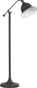 Eduardo Bell Shade Floor Lamp Dark Bronze - Furniture Now (CA)