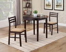 Bucknell 3-piece Dining Set with Drop Leaf Cappuccino and Tan - Furniture Now (CA)