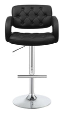 Brandi Adjustable Bar Stool Black and Chrome - Furniture Now (CA)