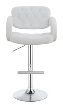 Brandi Adjustable Bar Stool Chrome and White - Furniture Now (CA)