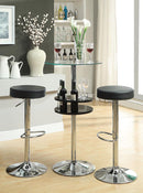Ramses 29" Adjustable Bar Stool Chrome and Black - Furniture Now (CA)
