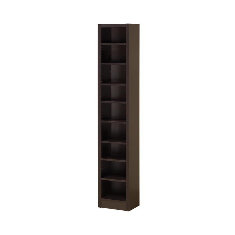 Eliam Rectangular Bookcase with 2 Fixed Shelves Cappuccino - Furniture Now (CA)