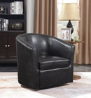 Turner Upholstery Sloped Arm Accent Swivel Chair Dark Brown - Furniture Now (CA)