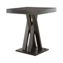 Freda Double X-shaped Base Square Bar Table Cappuccino - Furniture Now (CA)