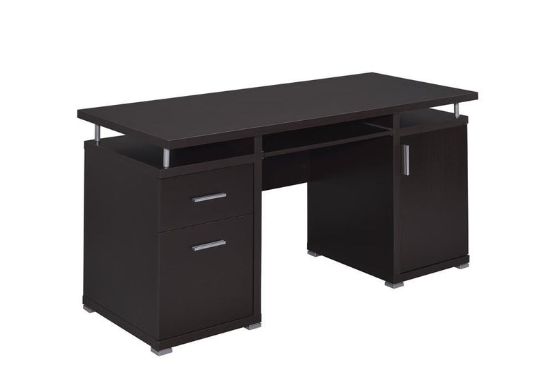 Tracy 2-drawer Computer Desk Cappuccino - Furniture Now (CA)