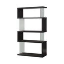 Emelle 4-tier Bookcase Black and Clear - Furniture Now (CA)