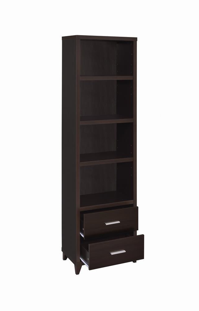 Lewes 2-drawer Media Tower Cappuccino - Furniture Now (CA)