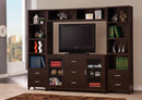 Lewes 2-door TV Stand with Adjustable Shelves Cappuccino - Furniture Now (CA)