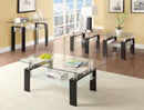 Dyer Tempered Glass Sofa Table with Shelf Black - Furniture Now (CA)