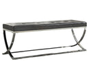 Walton Rectangle Upholstered Tufted Bench Black - Furniture Now (CA)