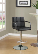 Palomar Adjustable Height Bar Stool Black and Chrome - Furniture Now (CA)