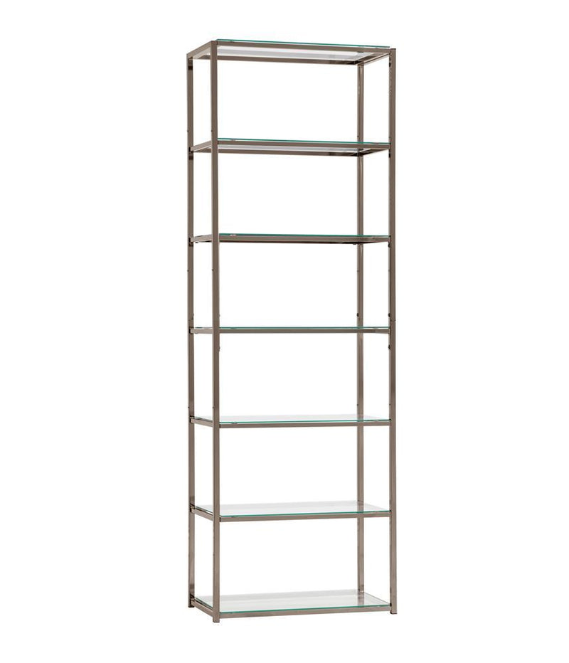 Kate 6-shelf Bookcase Black Nickel - Furniture Now (CA)