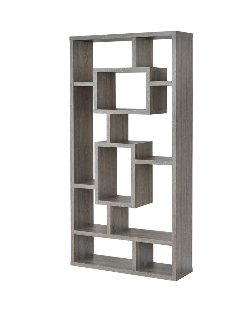 Howie 10-shelf Bookcase Weathered Grey - Furniture Now (CA)