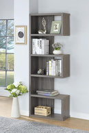 Joey 5-tier Bookcase Weathered Grey - Furniture Now (CA)