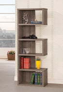 Joey 5-tier Bookcase Weathered Grey - Furniture Now (CA)