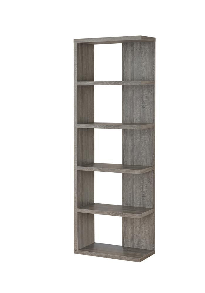 Harrison 5-tier Bookcase Weathered Grey - Furniture Now (CA)